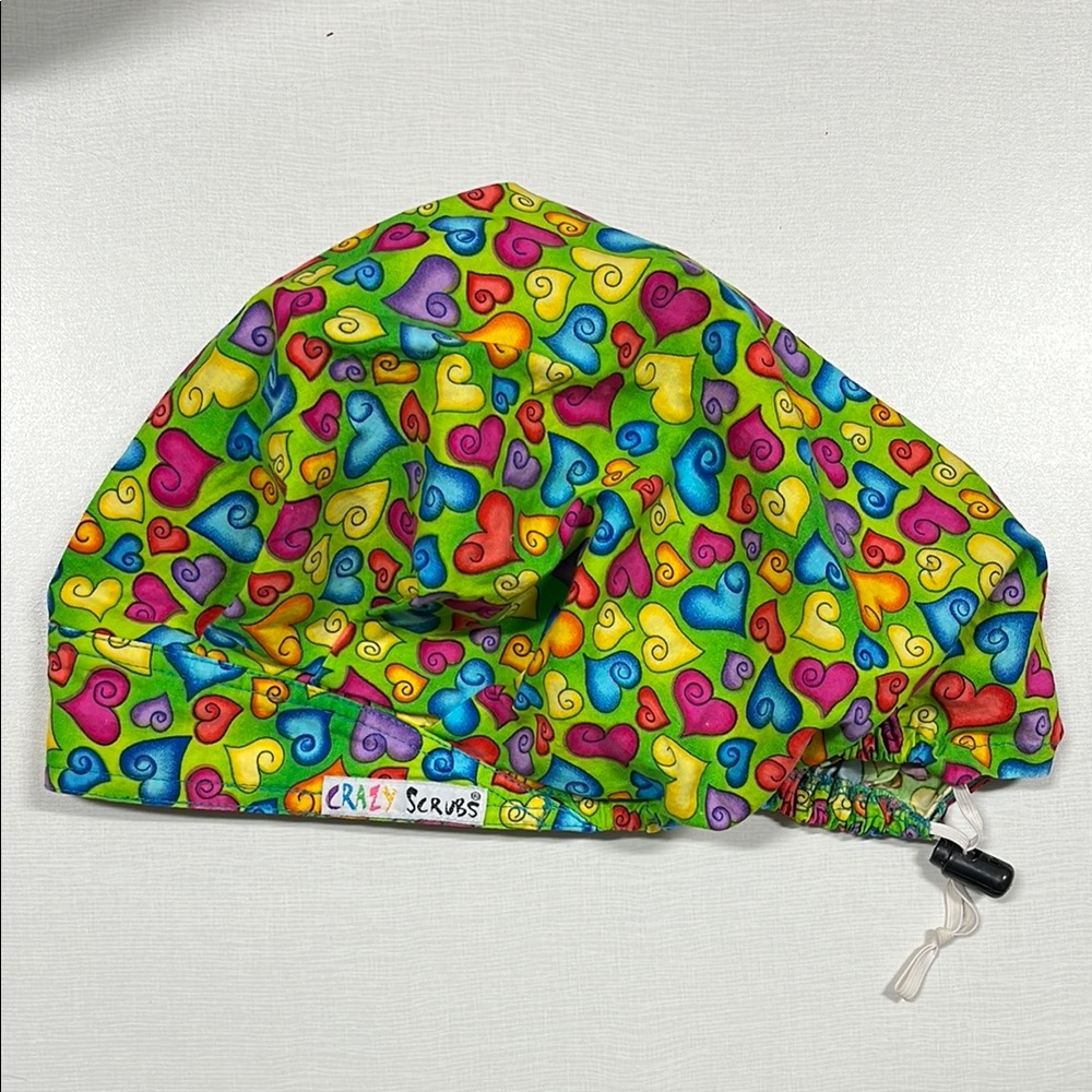 Colorful Heart Scrub Cap
